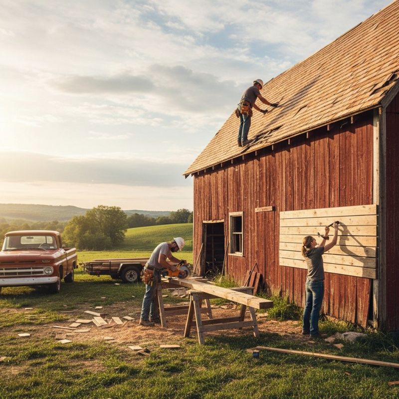 Pole Barn Roof Repair detail